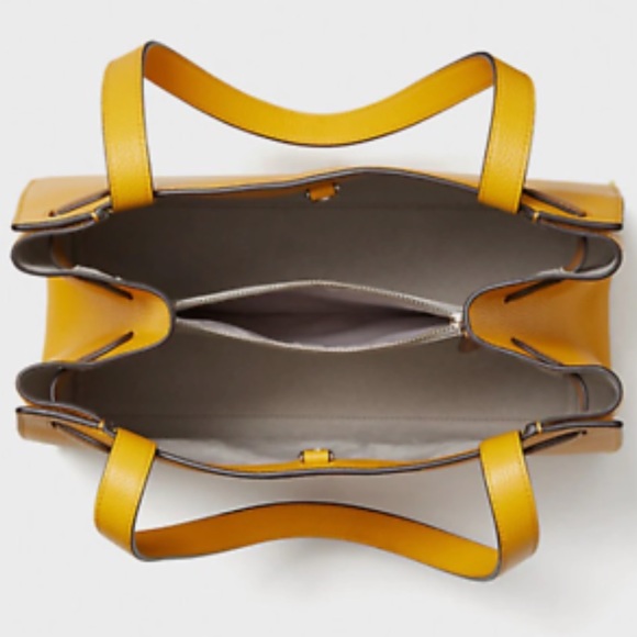 Kate Spade New York Lane Satchel - leather, yellow with brown/tan detailing - Picture 2 of 6